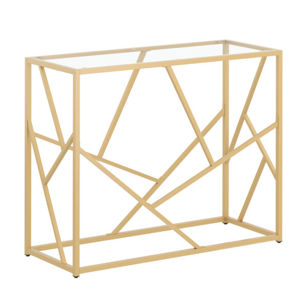 Konsolentisch Glastisch TYRO 100 x 85 cm gold