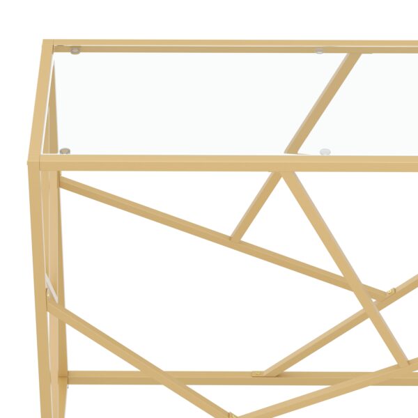 Konsolentisch Glastisch TYRO 100 x 85 cm gold – Bild 6