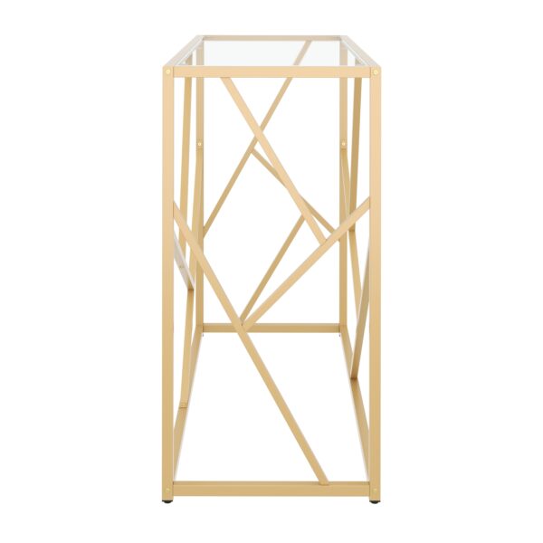 Konsolentisch Glastisch TYRO 100 x 85 cm gold – Bild 5