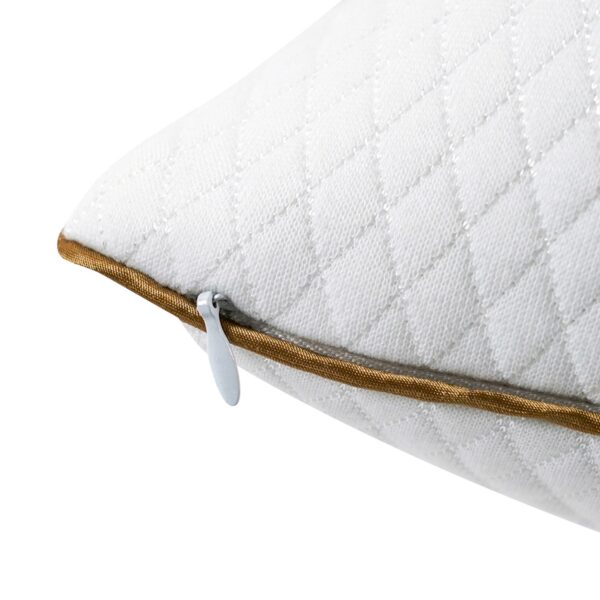 Kopfkissen 2er Set 80 x 40 cm weiss/gold – Bild 4