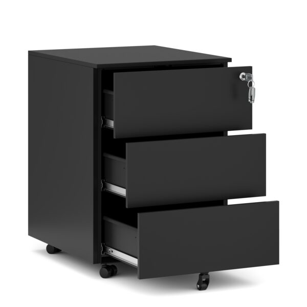 Korpus MULTI 3 Schubladen schwarz – Bild 2