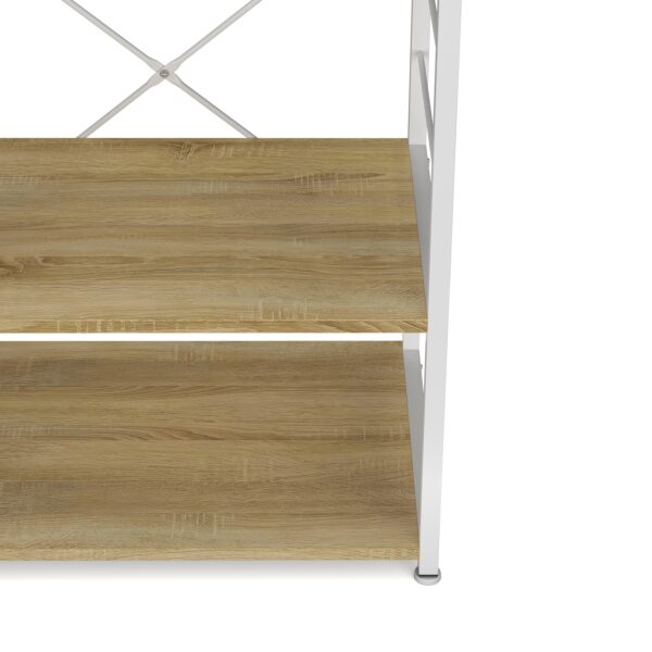 Küchenregal 60 x 123 x 40 cm hellbraun/weiss – Bild 6