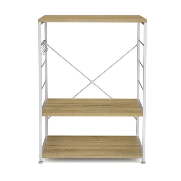 Küchenregal 60 x 82 x 40 cm hellbraun/weiss – Bild 2