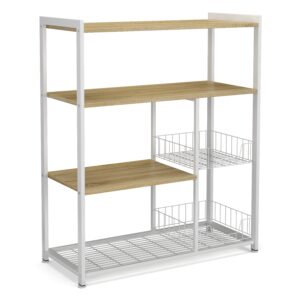 Küchenregal 80 x 97 x 35 cm hellbraun/weiss