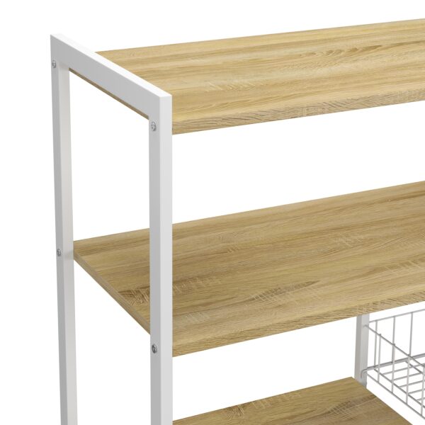 Küchenregal 80 x 97 x 35 cm hellbraun/weiss – Bild 5