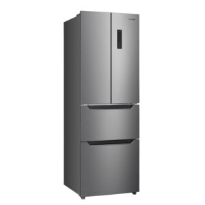 Kühlschrank mit Gefrierer 320L silbergrau