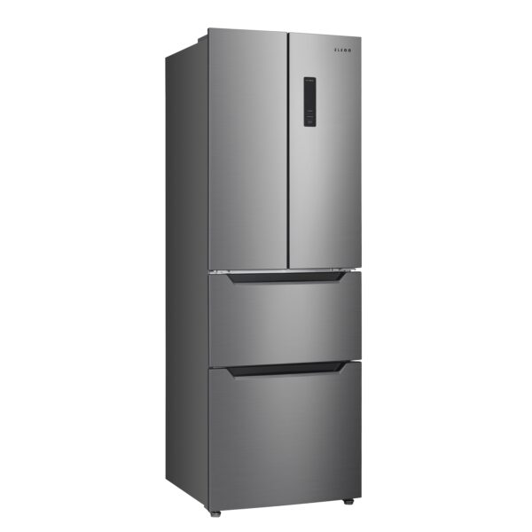 Kühlschrank mit Gefrierer 320L silbergrau