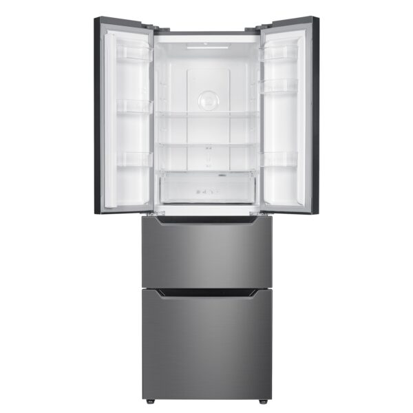 Kühlschrank mit Gefrierer 320L silbergrau – Bild 5