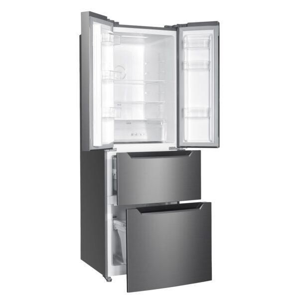 Kühlschrank mit Gefrierer 320L silbergrau – Bild 6