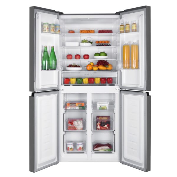 Kühlschrank mit Gefrierer 362L silbergrau – Bild 3