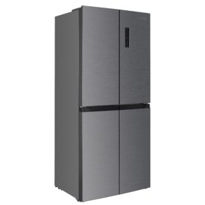 Kühlschrank mit Gefrierer 362L silbergrau