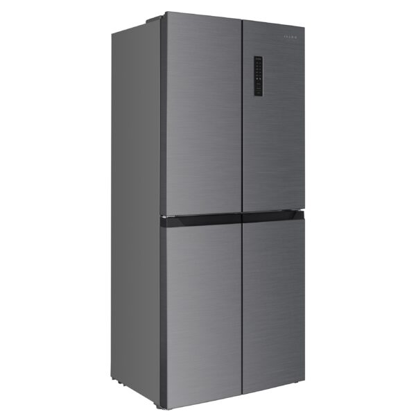 Kühlschrank mit Gefrierer 362L silbergrau