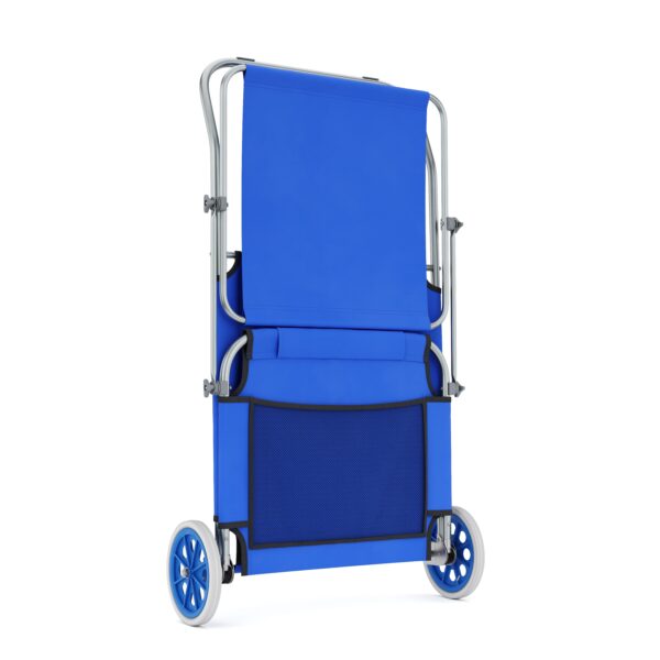 Liegestuhl SALINE mit Rollen blau – Bild 5