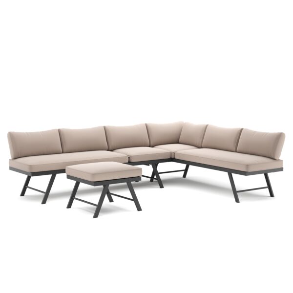 Lounge CALVI multifunktional beige/anthrazit – Bild 2