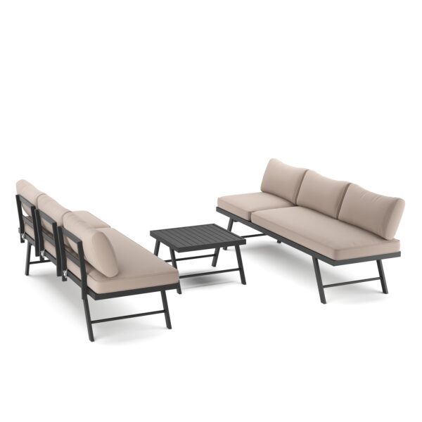 Lounge CALVI multifunktional beige/anthrazit – Bild 4