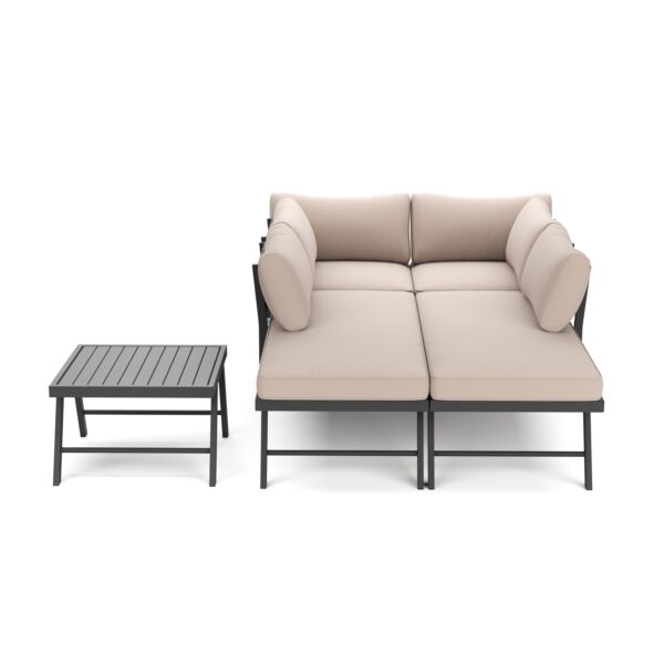 Lounge CALVI multifunktional beige/anthrazit – Bild 5
