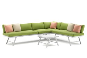 Lounge CALVI multifunktional grün/weiss