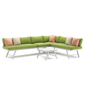 Lounge CALVI multifunktional grün/weiss