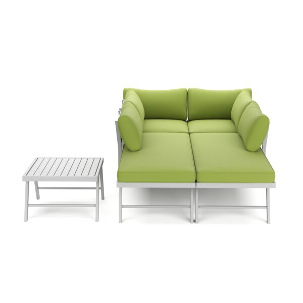 Lounge CALVI multifunktional grün/weiss – Bild 5