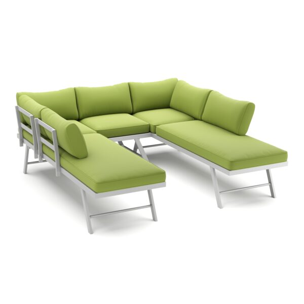 Lounge CALVI multifunktional grün/weiss – Bild 8
