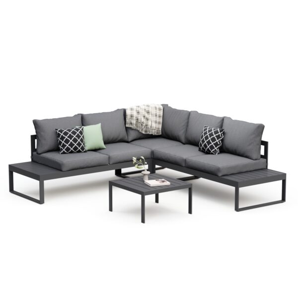 Lounge CAMILA anthrazit/schwarz
