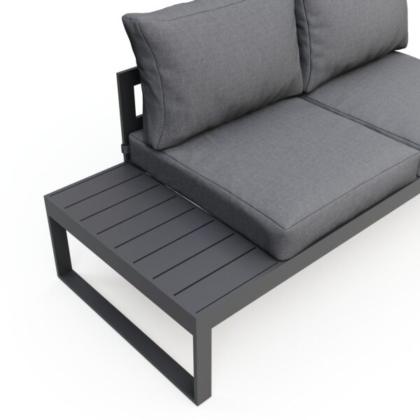 Lounge CAMILA anthrazit/schwarz – Bild 7