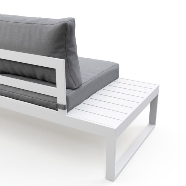 Lounge CAMILA hellgrau/weiss – Bild 8