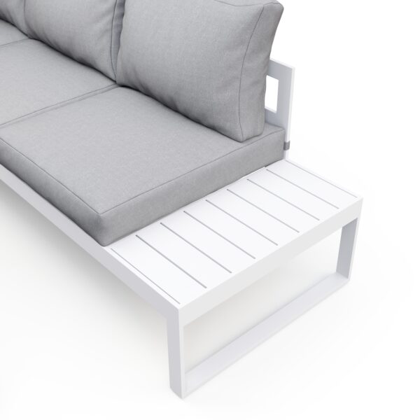 Lounge CAMILA hellgrau/weiss – Bild 7