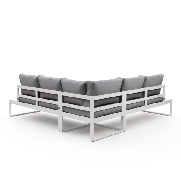 Lounge CAMILA hellgrau/weiss – Bild 5