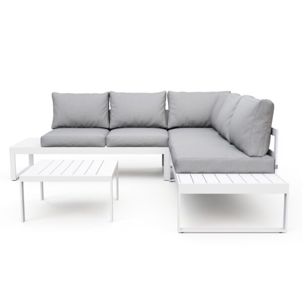 Lounge CAMILA hellgrau/weiss – Bild 3