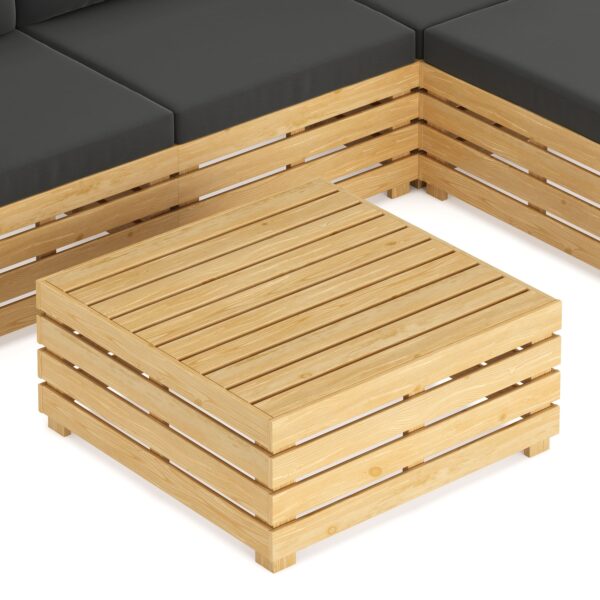 Lounge Holz RAFALE 5-teilig anthrazit/natur – Bild 8