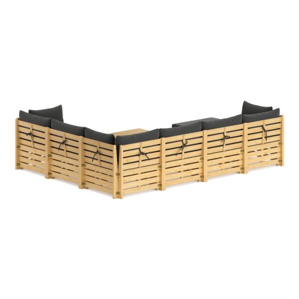 Lounge Holz RAFALE 8-teilig anthrazit/natur – Bild 7
