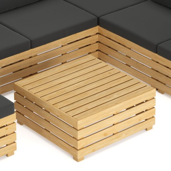 Lounge Holz RAFALE 8-teilig anthrazit/natur – Bild 8