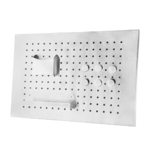 Magnettafel Lochwand Edelstahl 50 x 34 cm