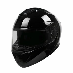 Motorrad Integralhelm Einzelvisier schwarz Grösse 57/58