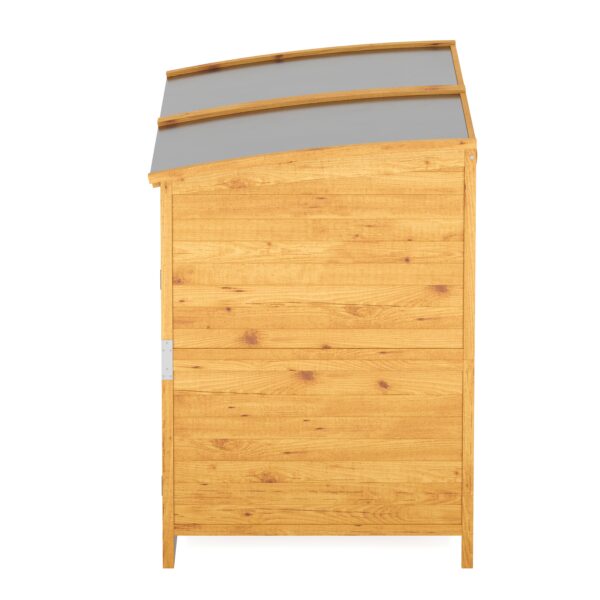 Mülltonnenbox Holz 500L natur/silber – Bild 5
