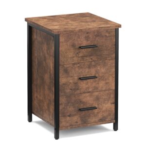 Nachttisch Vintage BONITA 40 x 60 cm mit 3 Schubladen