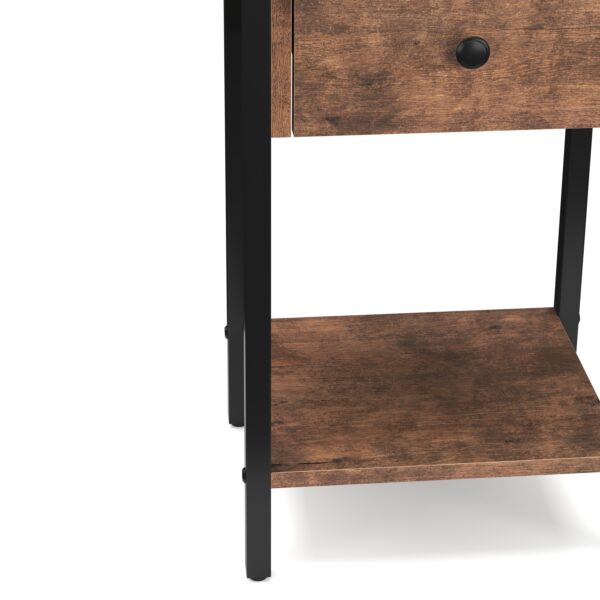 Nachttisch Vintage BONITA 35 x 68 cm mit 2 Schubladen – Bild 5