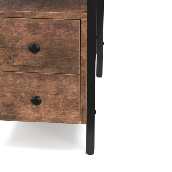 Nachttisch Vintage BONITA 30 x 61 cm mit 2 Schubladen – Bild 5