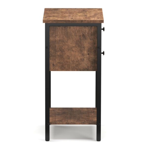 Nachttisch Vintage BONITA 35 x 68 cm mit 2 Schubladen – Bild 3