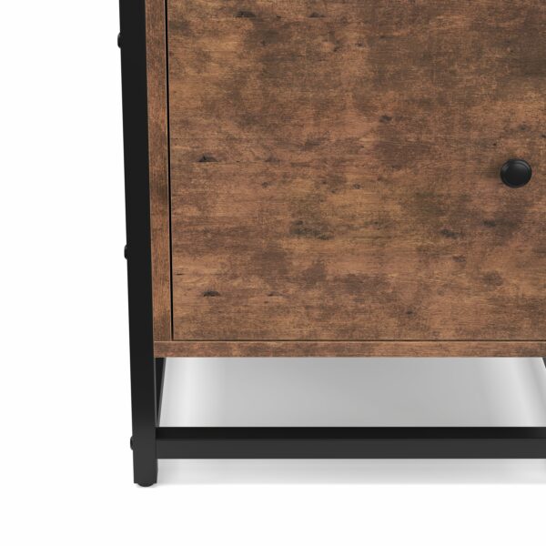 Nachttisch Vintage BONITA mit Glasplatte 40 x 60 cm – Bild 6