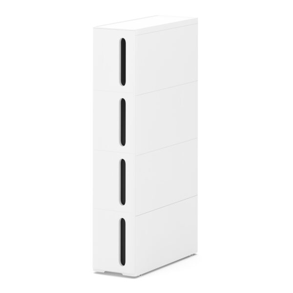 Nischenregal 17 x 45 x 84 cm weiss/schwarz – Bild 4