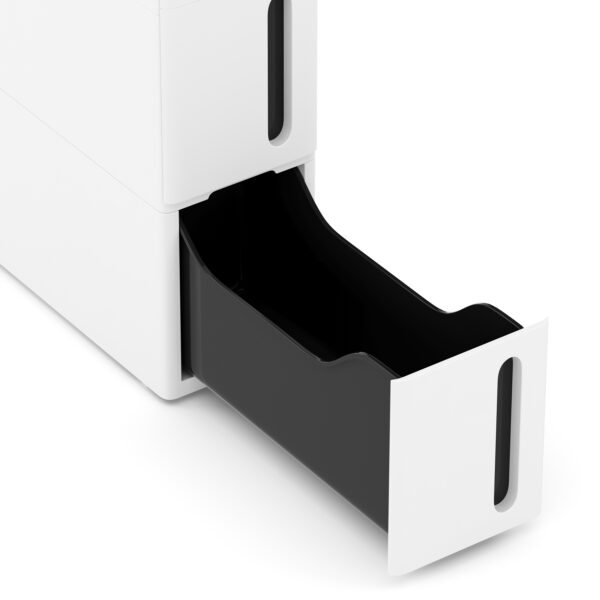 Nischenregal 17 x 45 x 84 cm weiss/schwarz – Bild 5