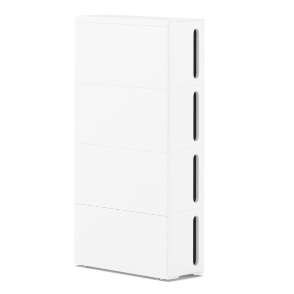 Nischenregal 17 x 45 x 84 cm weiss/schwarz – Bild 2