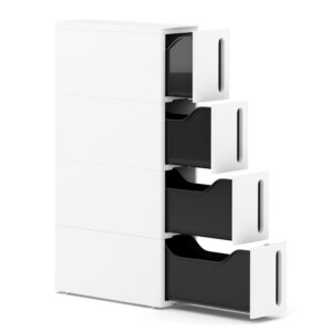 Nischenregal 17 x 45 x 84 cm weiss/schwarz