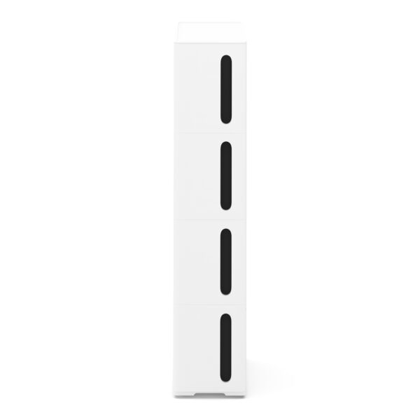 Nischenregal 17 x 45 x 84 cm weiss/schwarz – Bild 3