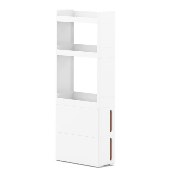 Nischenregal 17 x 45 x 107 cm weiss/braun – Bild 2