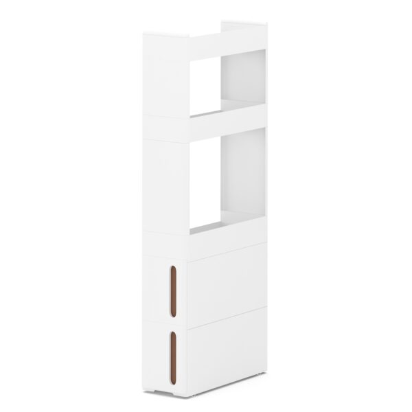 Nischenregal 17 x 45 x 107 cm weiss/braun – Bild 4