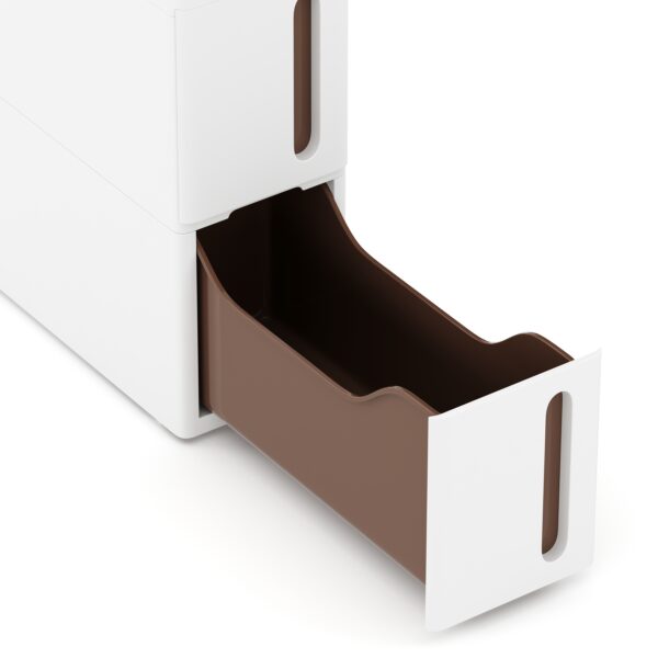 Nischenregal 17 x 45 x 107 cm weiss/braun – Bild 6