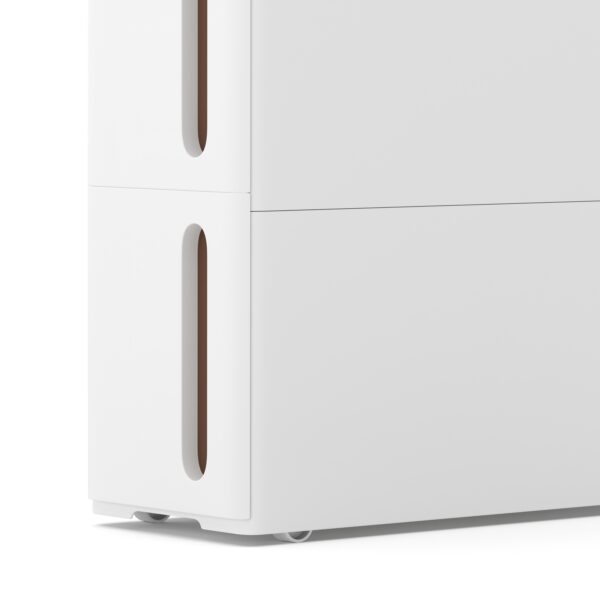 Nischenregal 17 x 45 x 107 cm weiss/braun – Bild 7